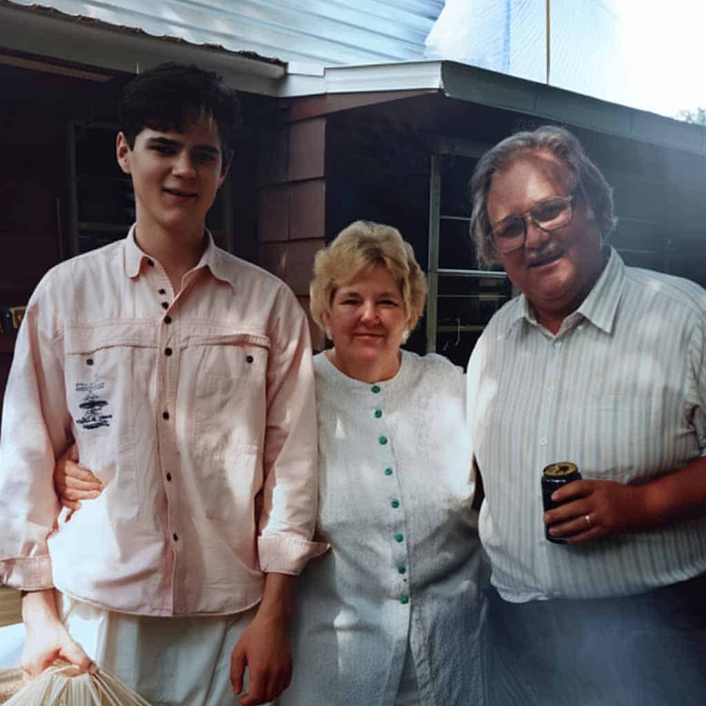 Hugh Wegwerth with his mom and dad after his 80-lb weight loss